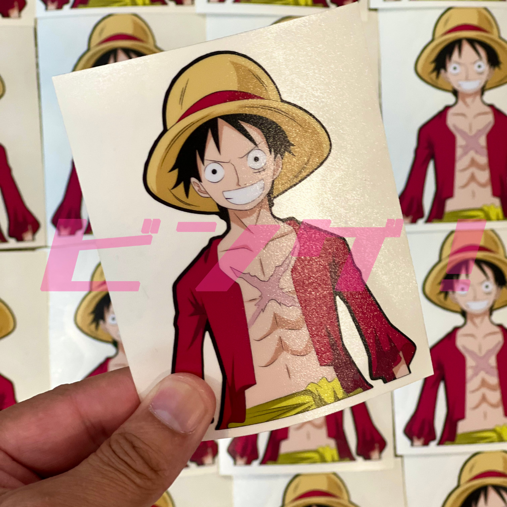 5.5'' One Piece Cartoon Anime Car Sticker Monkey D. Luffy Peeker